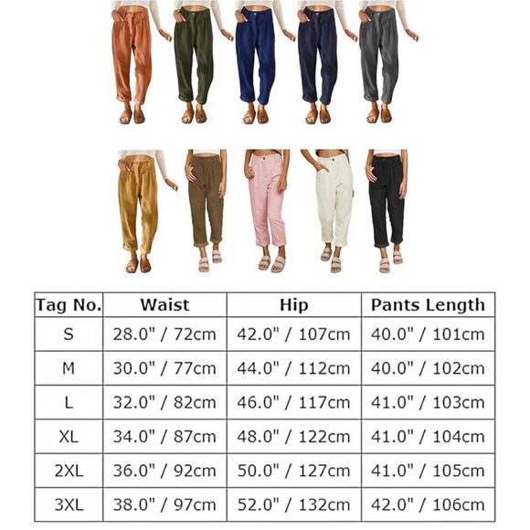 NEW Corduroy Pants Straight Leg High Waisted Loose Pockets L - Picture 3 of 3